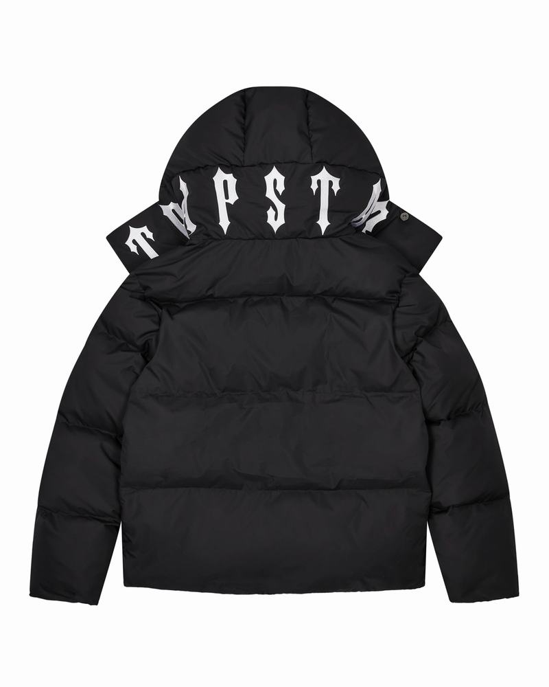 Kurtki Męskie Trapstar Irongate Collar Puffer Czarne | ZARNTU-906