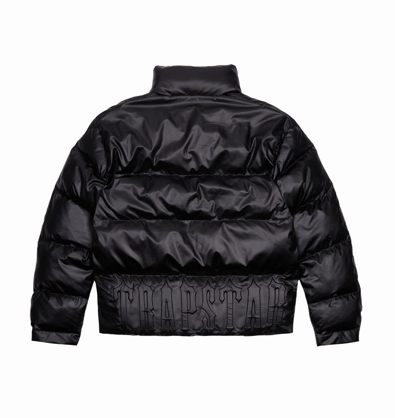 Kurtki Męskie Trapstar Irongate Embossed Puffer Czarne | XAJUNZ-954