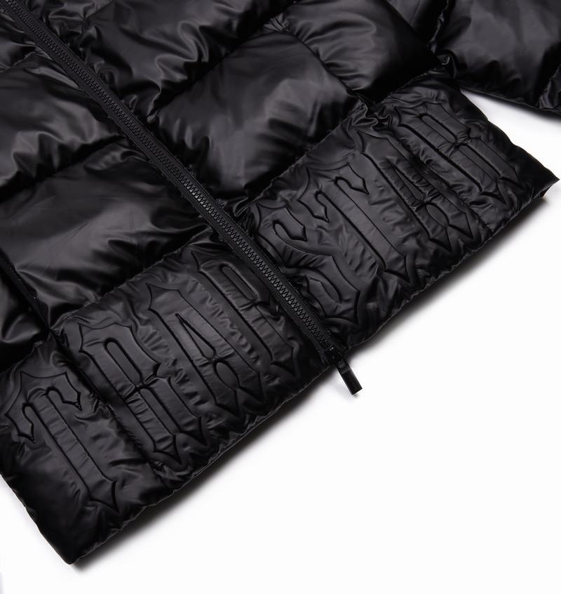 Kurtki Męskie Trapstar Irongate Embossed Puffer Czarne | XAJUNZ-954