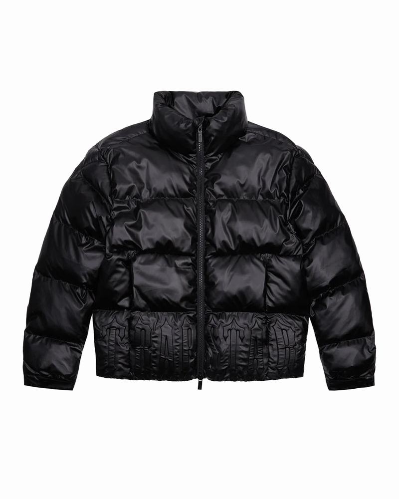 Kurtki Męskie Trapstar Irongate Embossed Puffer Czarne | XAJUNZ-954