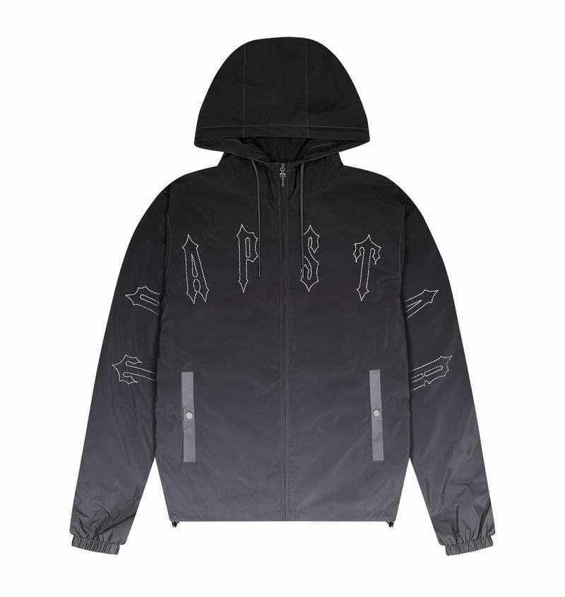 Kurtki Męskie Trapstar Irongate Windbreaker Czarne | VLMUEQ-251