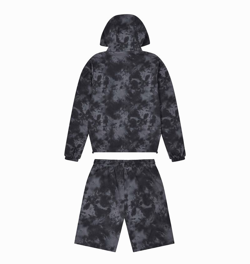 Kurtki Męskie Trapstar Pigment Irongate Windbreaker Czarne | UXASLQ-639