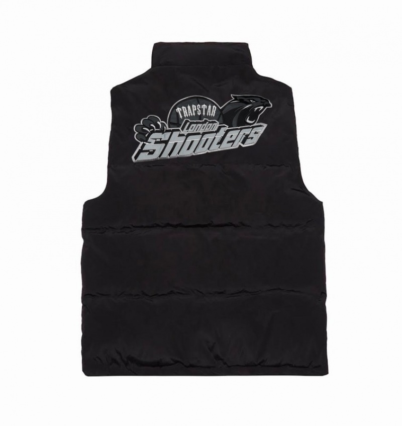 Kurtki Męskie Trapstar Shooters Gilet Vest Czarne | CUXHFI-938