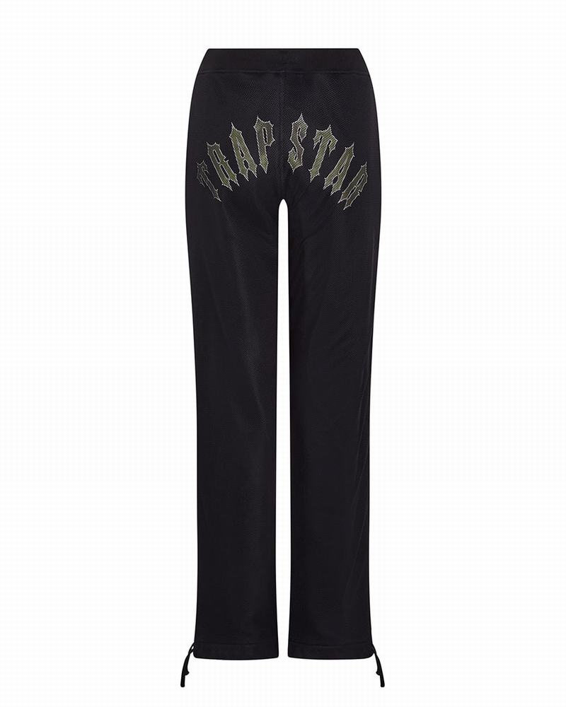 Spodnie Damskie Trapstar Mesh Irongate Arch Joggers Czarne | RNHTFU-047