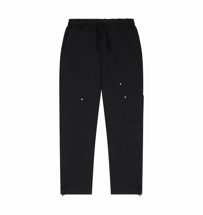 Spodnie Męskie Trapstar Hyperdrive Reinforced Rivet Joggers Czarne | XBGWLR-316