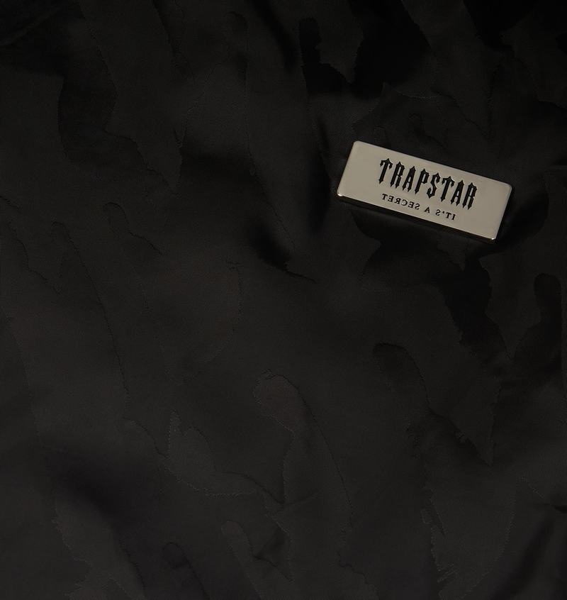 Spodnie Męskie Trapstar Irongate T Jacquard Cargos Czarne | PASTIM-387