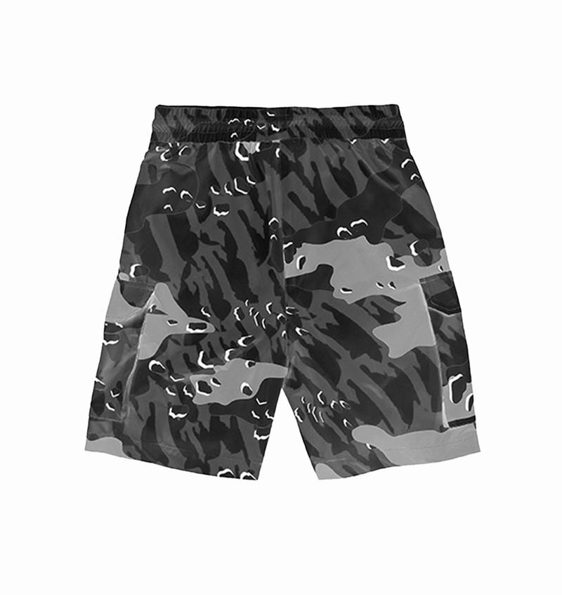 Zestawy Męskie Trapstar Decoded Camo Shorts Czarne Camo | CBPUMQ-793