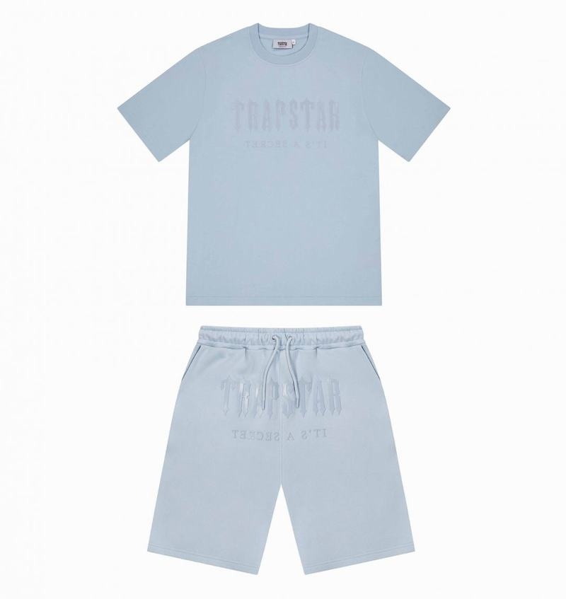 Zestawy Męskie Trapstar Decoded Gel Shorts Niebieskie | ZQKBOS-520