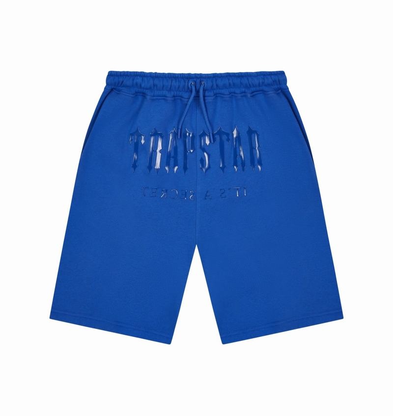 Zestawy Męskie Trapstar Decoded Gel Shorts Niebieskie | YFKSZI-263