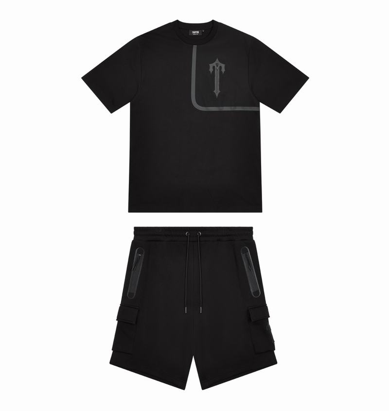 Zestawy Męskie Trapstar Irongate T Tech Zip Shorts Czarne | OKGVIX-486