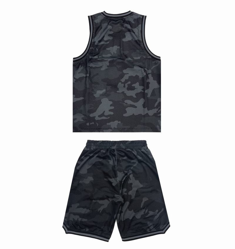 Zestawy Męskie Trapstar *PRE ORDER* Shooters SS23 Basketball Shorts Czarne Camo | EGJZIU-651