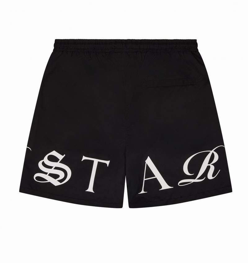 Zestawy Męskie Trapstar Script Swimming Shorts Czarne Pomarańczowe | DHRWJU-265